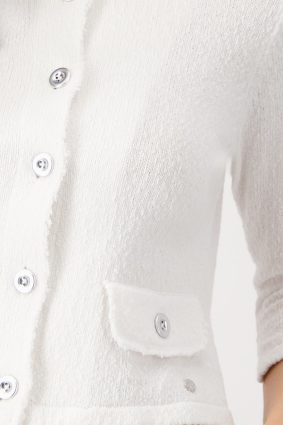 Monari Jacket Basic Knit Flame Cream