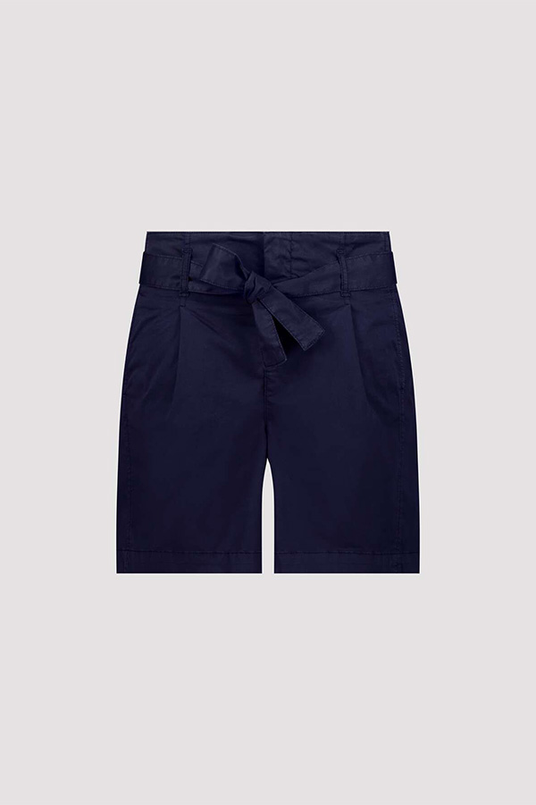 Monari Shorts Pants Tie Belt Navy Blue