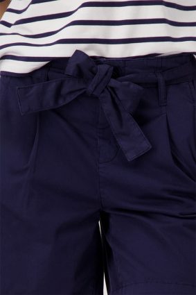 Monari Shorts Pants Tie Belt Navy Blue