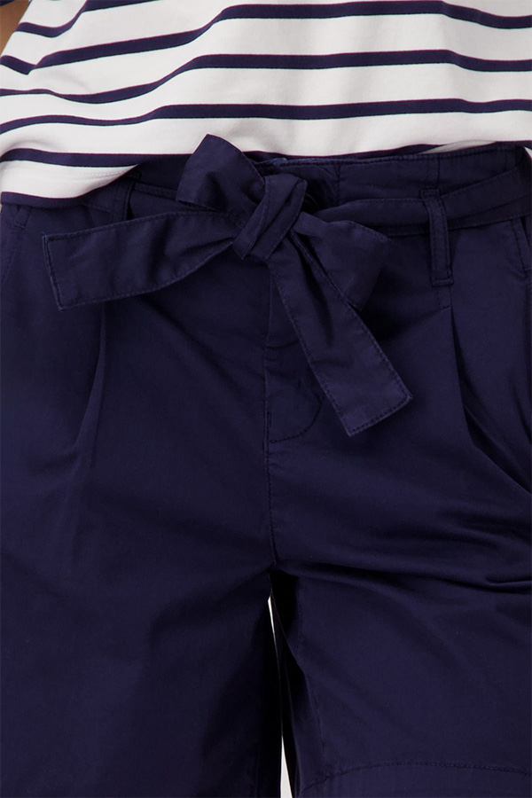 Monari Shorts Pants Tie Belt Navy Blue