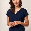 White Stuff Nelly Notch Neck Tee Dark Navy