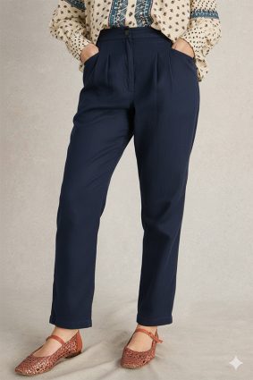 White Stuff Rowena Linen Trouser Dark Navy