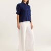 Alessandra Ruby Linen Shirt Navy