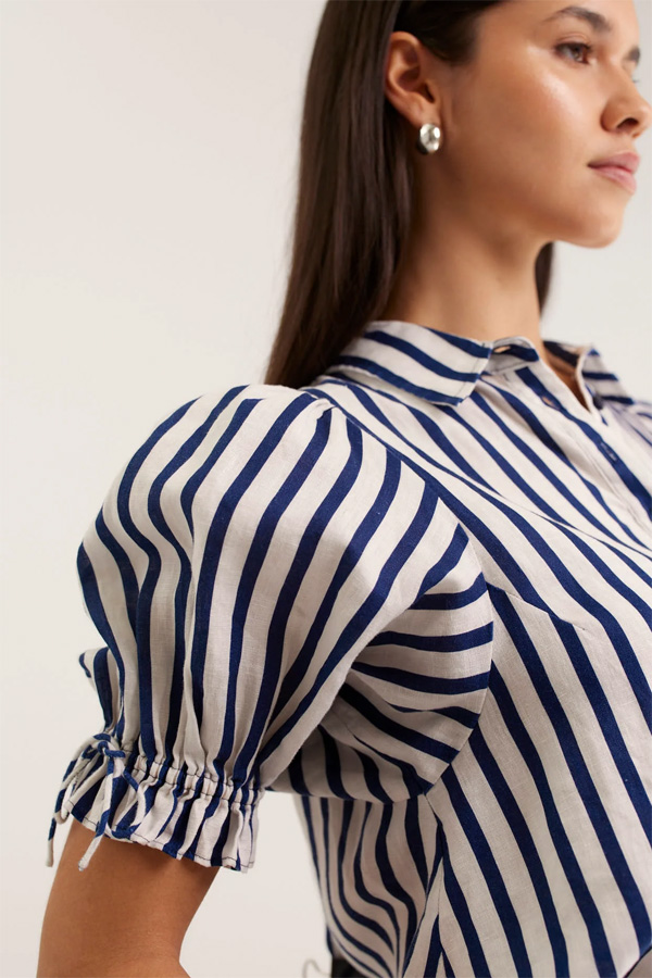 Alessandra Tessa Bretton Shirt NavyWhite