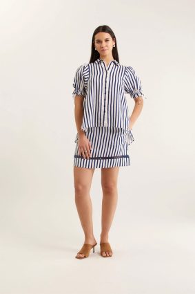 Alessandra Tessa Bretton Shirt NavyWhite
