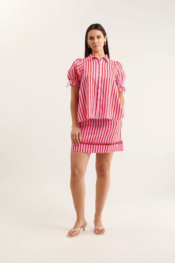 Alessandra Tessa Bretton Shirt Pink_Red