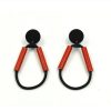Christina Brampti Drop Tear Elastic Alumin Earrings Red