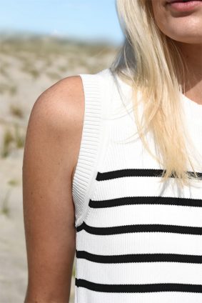 Cooper Hook Line Sinker Dress Black_White