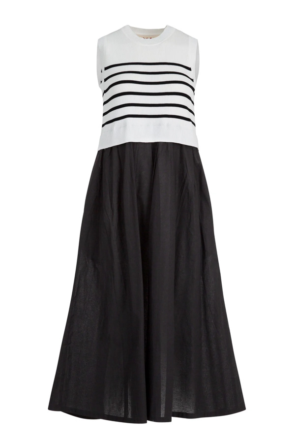Cooper Hook Line Sinker Dress Black_White