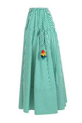 Cooper Round Trip Skirt Green Stripe
