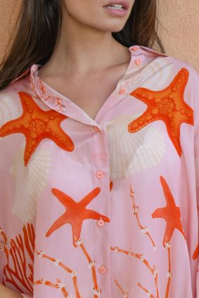 Curate Behind Her Back Shirt Pink Shells