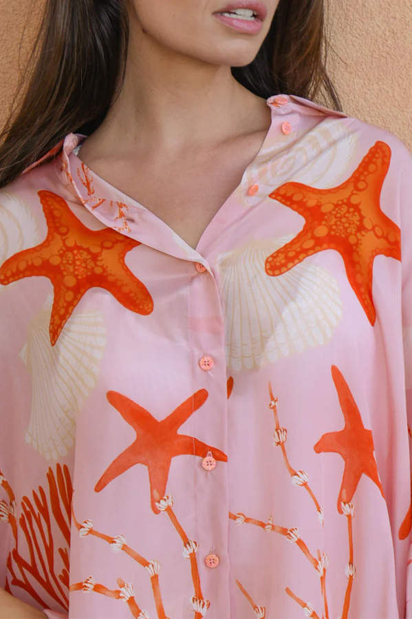 Curate Behind Her Back Shirt Pink Shells