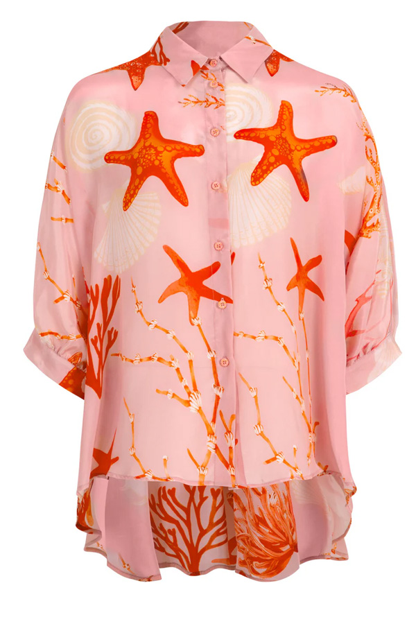 Curate Behind Her Back Shirt Pink Shells