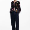 Desigual Blouse Negro Print