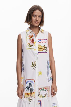 Desigual Dress Maxi Crudo