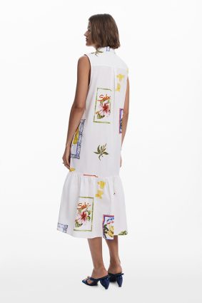 Desigual Dress Maxi Crudo