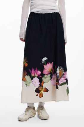 Desigual Skirt Negro Print