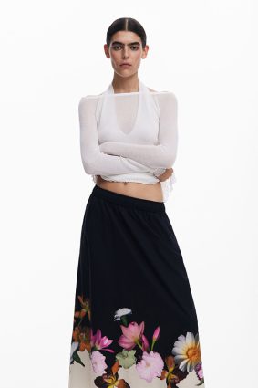 Desigual Skirt Negro Print