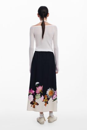 Desigual Skirt Negro Print