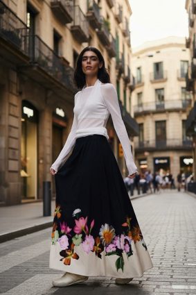 Desigual Skirt Negro Print
