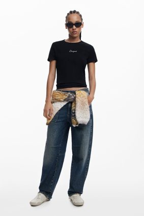 Desigual T-Shirt Cap Sleeve Negro