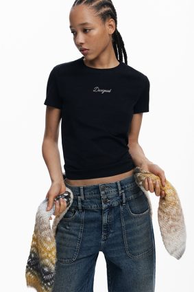 Desigual T-Shirt Cap Sleeve Negro