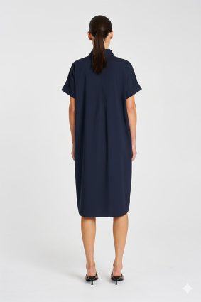 Mela Purdie Half Zip Dress French Navy