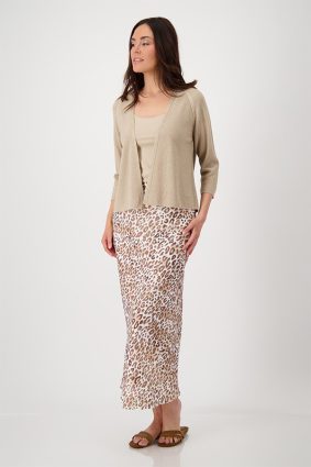 Monari Jacket Rice Grain Lurex Camel