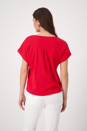 Monari R N T-Shirt Basic Pima Plain Red