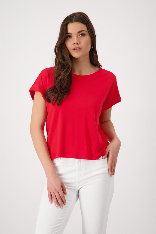 Monari R N T-Shirt Basic Pima Plain Red