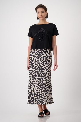 Monari R/N T-Shirt Sequins + Ikat Black