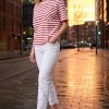 Monari Round Neck T-Shirt Stripes Red