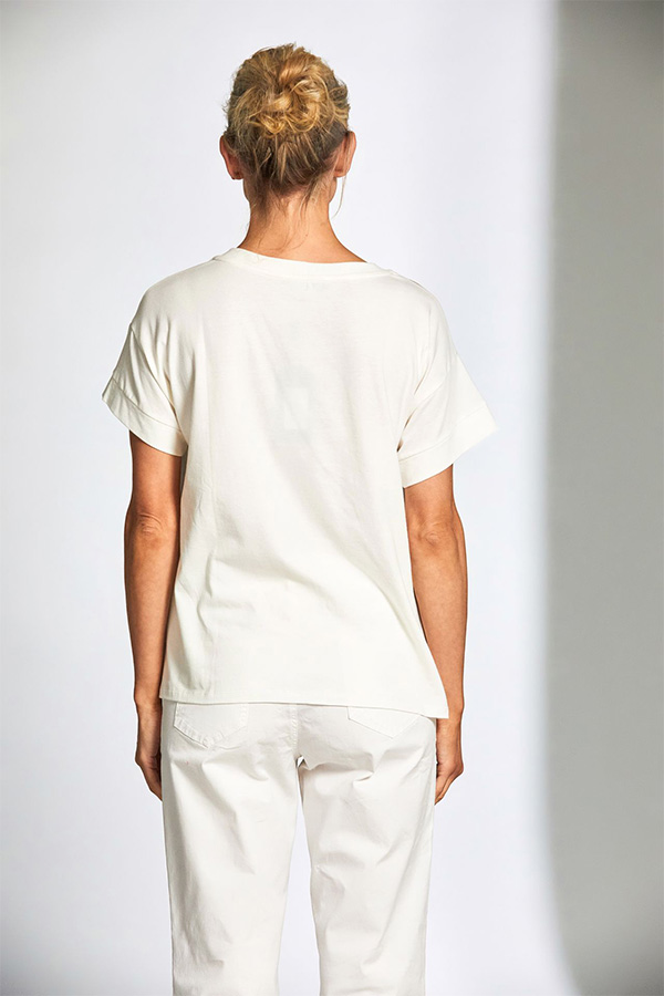 Perruzi Metalic Front Top GoldenEcru