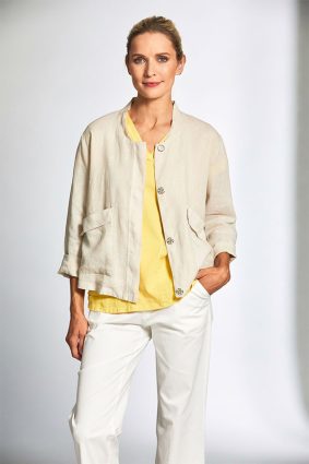 Peruzzi Patch Pocket Linen Jacket Sand