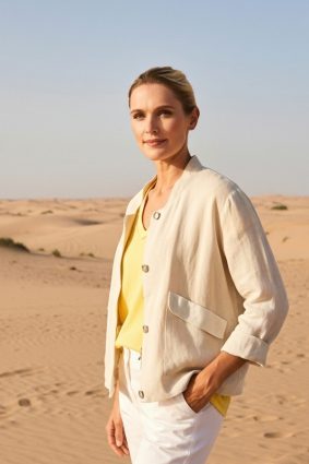 Peruzzi Patch Pocket Linen Jacket Sand