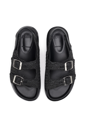 Rollie Ace Sandal Weave Shoe All Black