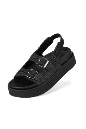 Rollie Ace Sandal Weave Shoe All Black