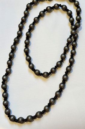 Rosalba Galati Collier Soft Mesh Pearls Necklace Black
