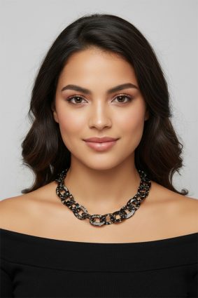 Soyang Horn Dot Chain Small Necklace Dots