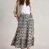 White Stuff Ariel Mix Print Midi Skirt Navy PR