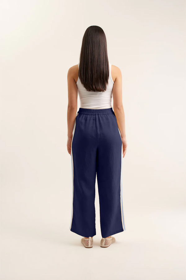 Alessandra Tilly Linen Pant Navy