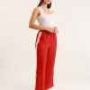 Alessandra Tilly Linen Pant Red