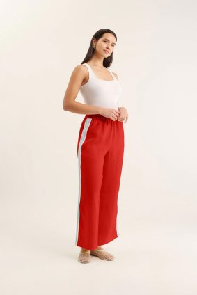 Alessandra Tilly Linen Pant Red