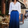 Alquema Boxy Pleated Skirt Royal_Ink