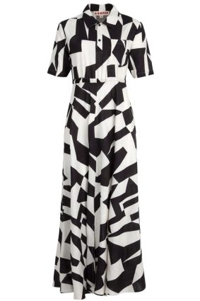 Cooper Good To Go Dress Black Geometric