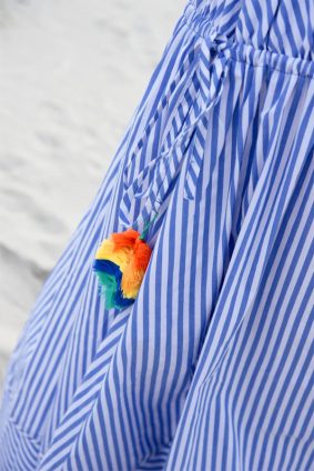 Cooper Round Trip Skirt Blue Stripe