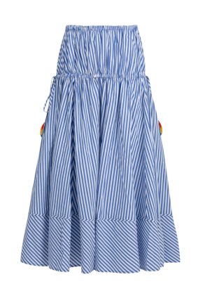 Cooper Round Trip Skirt Blue Stripe