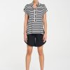 Mela Purdie Henley Tank BlackWhite