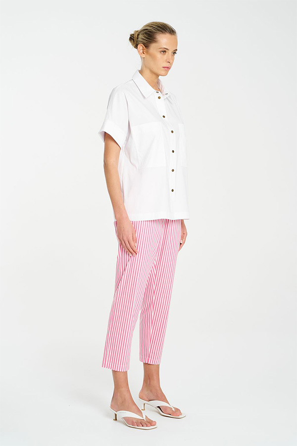 Mela Purdie Stud Shell Shirt White