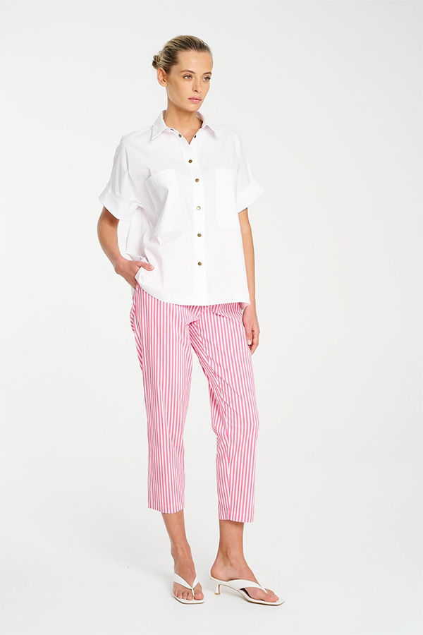 Mela Purdie Stud Shell Shirt White